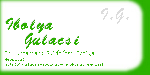 ibolya gulacsi business card